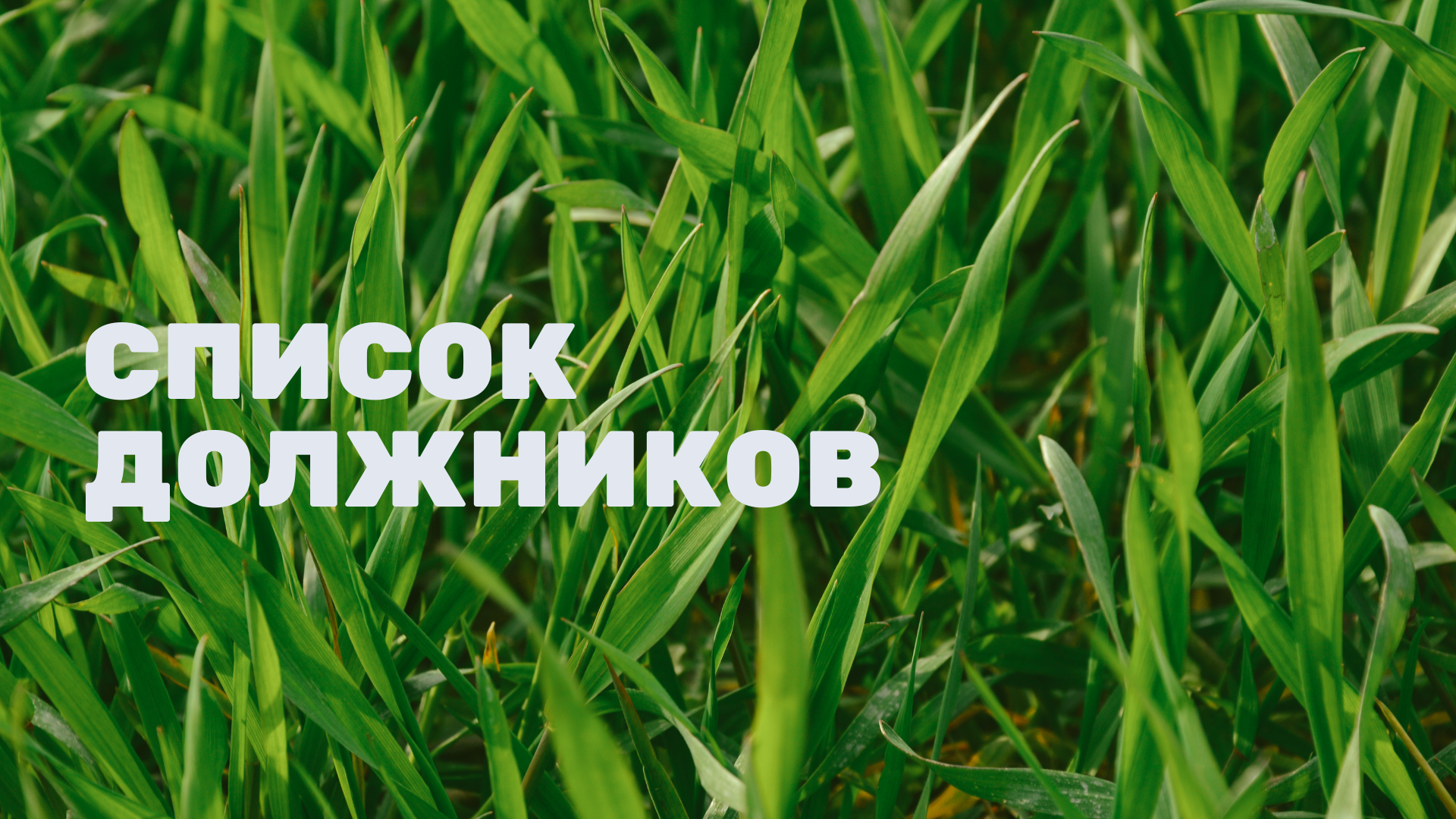 СПИСОК ДОЛЖНИКОВ НА 20 МАЯ 2020